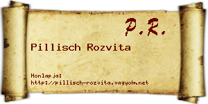 Pillisch Rozvita névjegykártya